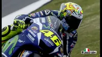 The Doctor cepat bangkit dan akhirnya mencatatkan waktu lap tercepat ketiga pada awal sesi tes pramusim MotoGP hari pertama di Sirkuit Losail, Qatar, Rabu (2/3/2016) waktu setempat. (Bola.com/Twitter/Agv)