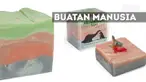 Jika lapisannya sedikit demi sedikit larut, maka akan tampak dua dinosaurus di dalamnya.