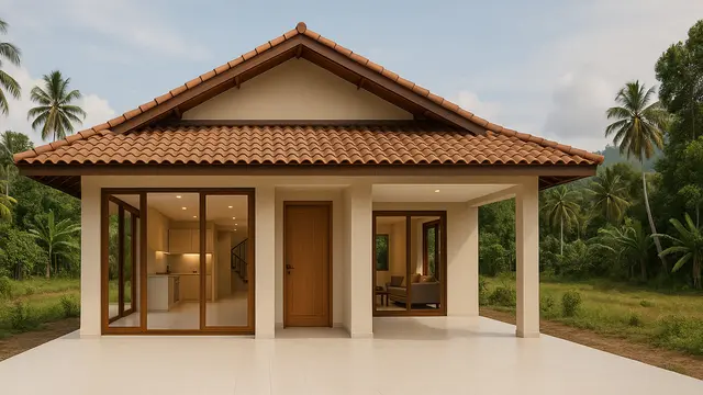 Desain Rumah Tropis yang Mencegah Masuknya Binatang Liar Termasuk Ular/Ilustrasi gambar oleh AI