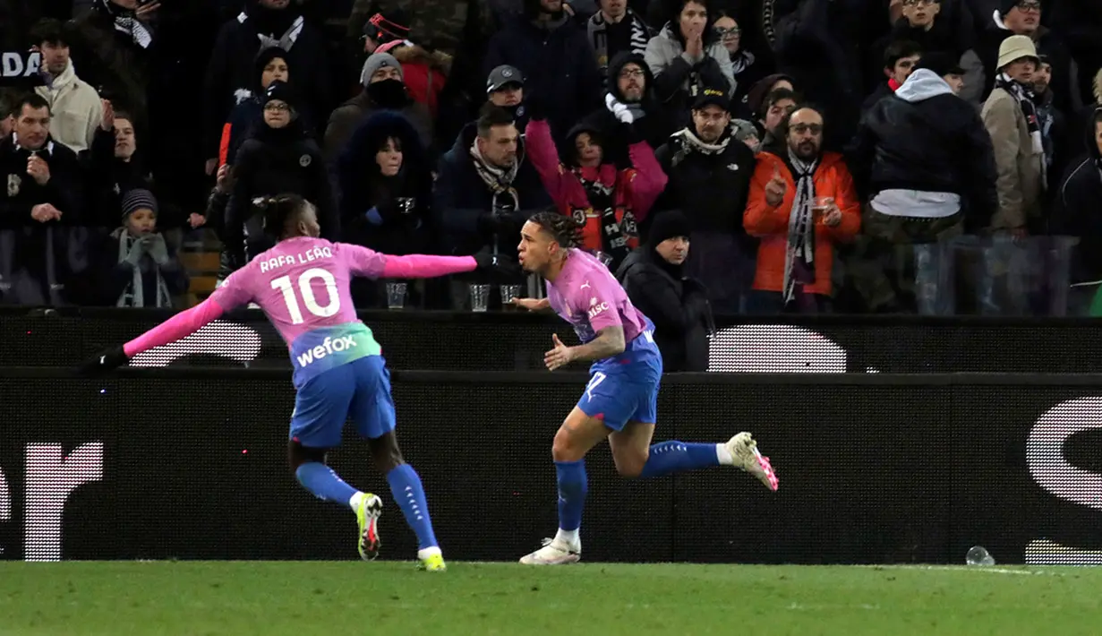 Adapun Udinese terpuruk di urutan 17 dengan 18 poin. (Andrea Bressanutti/LaPresse via AP)