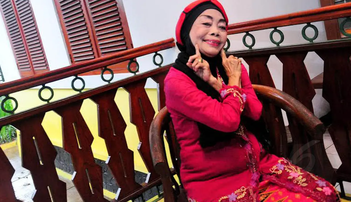 Mpok Nori adalah salah satu aktis sekaligus seniman lenong yang masih terus eksis (Liputan6.com/Faizal Fanani)  
