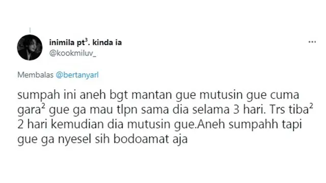 7 Alasan Aneh Netizen saat Putus dari Pacar Ini Bikin Geleng Kepala