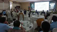 Seminar Nasional Propelan yang diadakan PT Pindad (Persero) di Graha Pindad, Jalan Gatot Subroto, Bandung, Rabu, (9/5/2018). (Huyogo Simbolon/Liputan6.com)