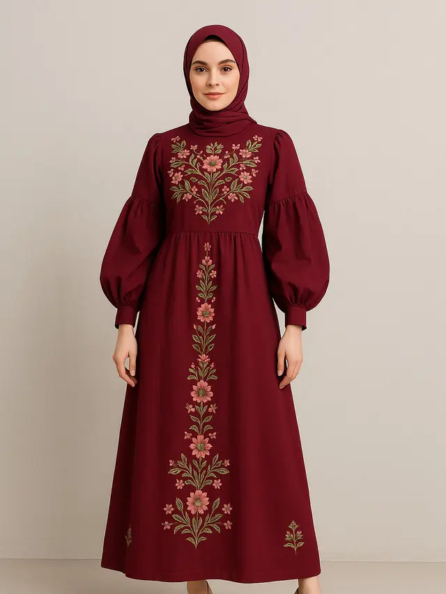Model Gamis Burgundy Terbaru yang Kasual dan Modis untuk Semua Usia