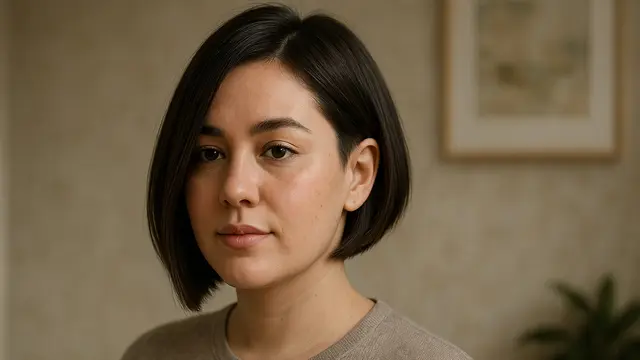 Model Rambut Curve Cut untuk Wajah Bulat