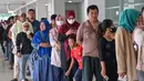Bank Indonesia membuka layanan penukaran uang di Istora Gelora Bung Karno Jakarta. (Adek BERRY/AFP)