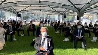 Dubes RI di Tokyo, Heri Akhmadi dalam acara Peringatan Bom Hiroshima di Hiroshima Peace Memorial Museum, Jumat (6/8).