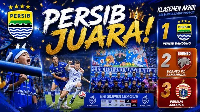 Persib Bandung memastikan diri menjadi juara Super League 2025/2026