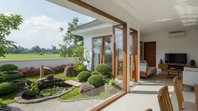 Desain Rumah Minimalis Estetik dengan Taman Kecil Ala Jepang, Cocok untuk Pasangan Baru Nikah Model