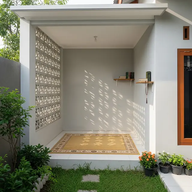 9 Desain Mushola Rumah Kecil dengan Roaster untuk Pencahayaan Alami yang Nyaman