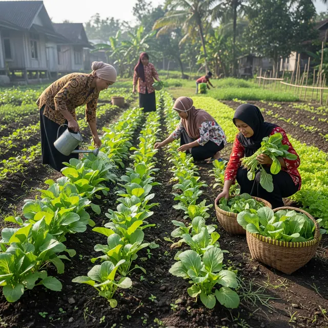 Kebun Sayur Sederhana yang Bisa Dijual oleh Ibu-Ibu (Gemini AI)