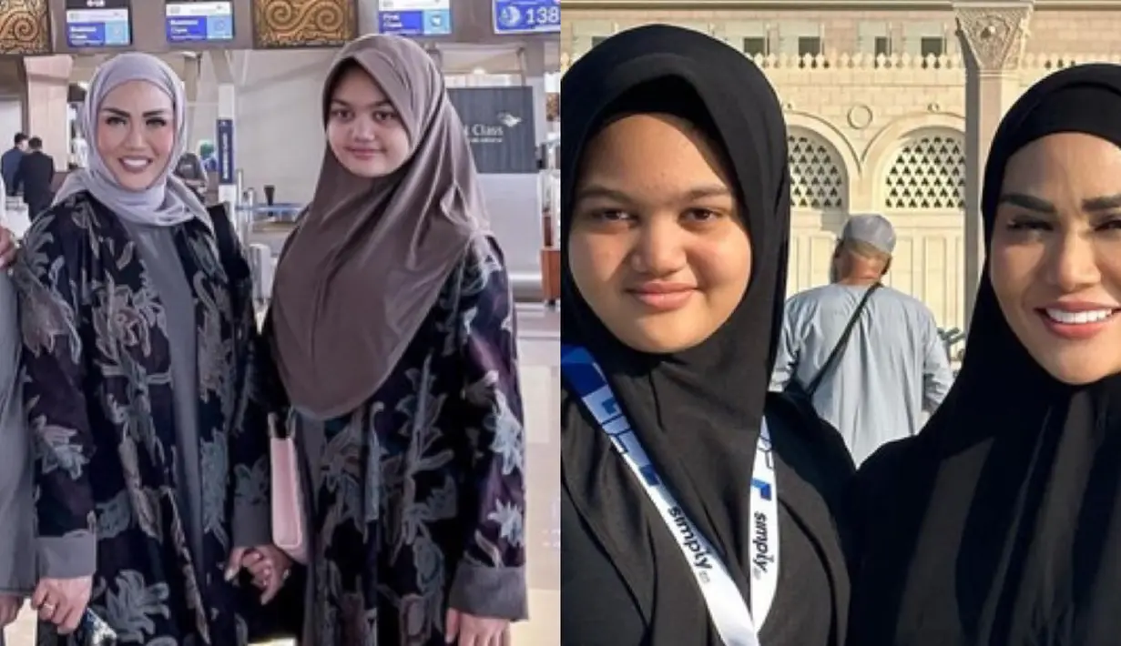 <p>Krisdayanti dan Amora Pergi Umrah [@krisdayantilemos]</p>