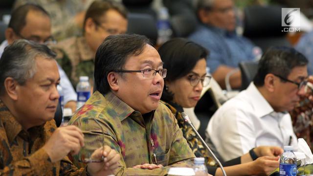 Sri Mulyani, Yasonna Laoly, dan Bambang Brodjonegoro Rapat Kerja Bersama DPR