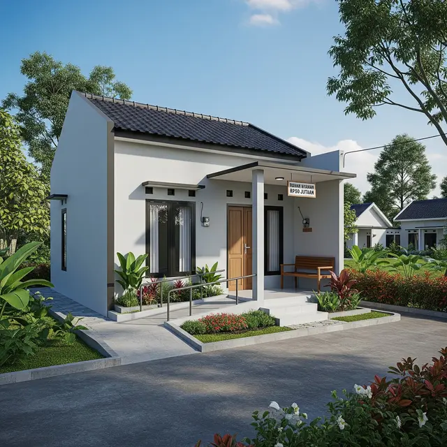 Rumah Sederhana Rp50 Jutaan di Desa yang Nyaman untuk Orang Tua Pengguna Tongkat