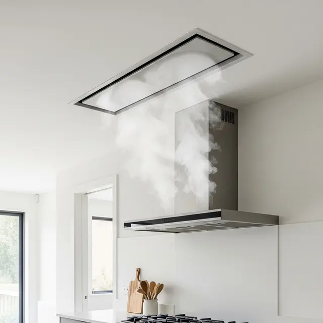 Ilustrasi Cara Membuat Ventilasi Dapur Lebih Lancar dengan Exhaust Fan Atap atau Roof Vent Cap/Gemini AI