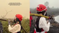 Riyuka Bunga Jadi Relawan Pemadam Karhutla, Soroti Asap Kalimantan Tengah Yang Masih Pekat
