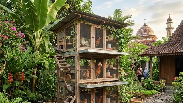 Kandang Bertingkat Modular (Vertical Expansion Coop)