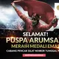 Puspa Arumsari sumbangkan medali emas di cabang pencak silat nomor tunggal putri Asian Games 2018. (Bola.com/Dody Iryawan)
