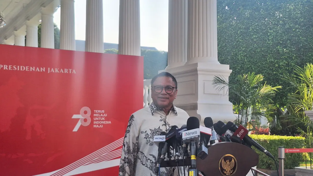 Ketua Umum Partai Hanura Oesman Sapta Odang (OSO) menemui Presiden Joko Widodo atau Jokowi di Istana Kepresidenan Jakarta, Senin (25/9/2023).