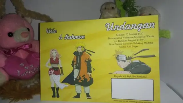 6 Potret Undangan Nikah Tema Naruto, Bak Jadi Warga Konoha