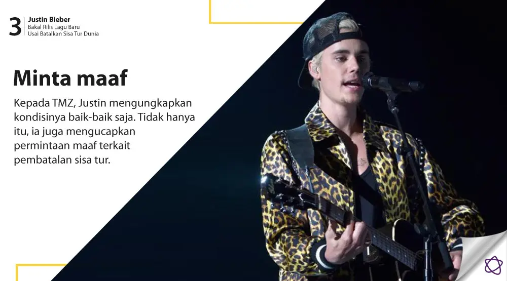 Justin Bieber Bakal Rilis Lagu Baru Usai Batalkan Sisa Tur Dunia. (Foto: AFP/LARRY BUSACCA, Desain: Nurman Abdul Hakim/Bintang.com)
