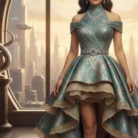 Model Dress Brokat Elegan yang Tren/Gemini AI