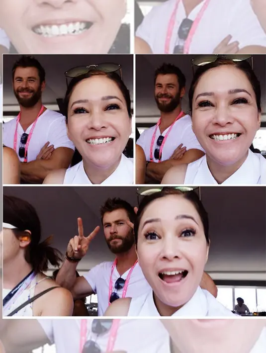 "With TAG Heuer Ambassador @chrishemsworth before the Monaco GP #tagheuer #monaco #grandprix #diarymaia #maiaestianty #chrishemsworth," tulis maiaestiantyreal pada foto yang diunggah 28 Mei.  (Instagram/maiaestiantyreal)