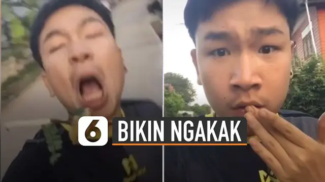 Pria ini sempat menunjukkan ekspresi kaget saat mencoba mencicipi madu dari sarang lebah.