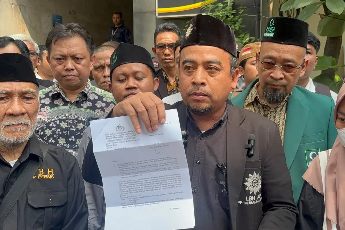 Kuasa hukum Ilma Sani Fitriana, Gufroni di Polda Metro Jaya.