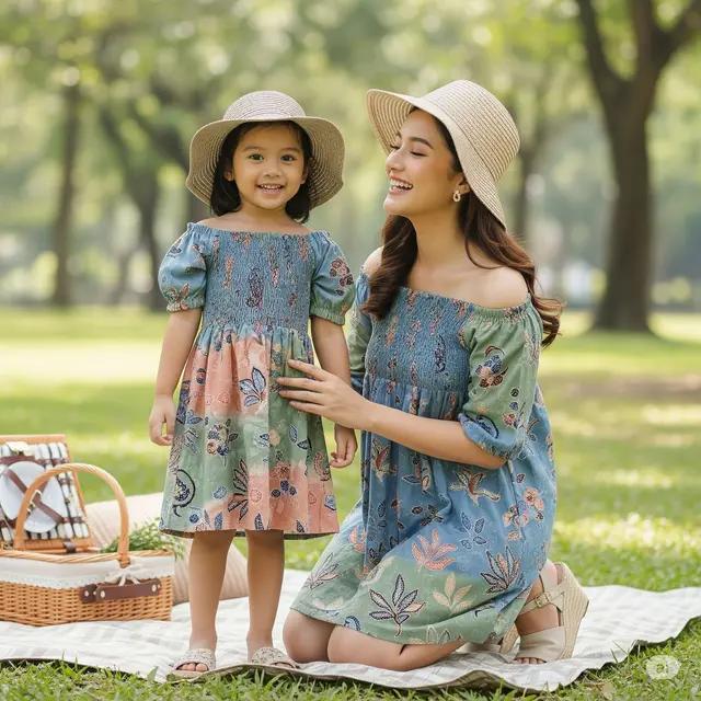 Tunik Batik Couple Sabrina Off-Shoulder