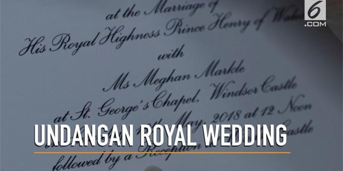 VIDEO: Undangan Pernikahan Pangeran Harry-Meghan Markle