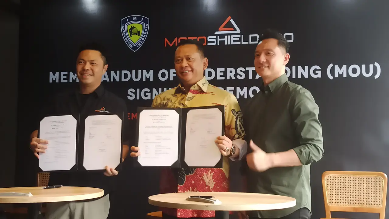 Penandatangan kerja sama antara Motoshield Pro dengan Ikatan Motor Indonesia (IMI) dilakukan pada 5 Desember 2022
