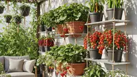 7 Inspirasi Teras Rumah dengan Tanaman Buah di Rak Vertikal, Solusi Kebun Mini Estetik dan Produktif
