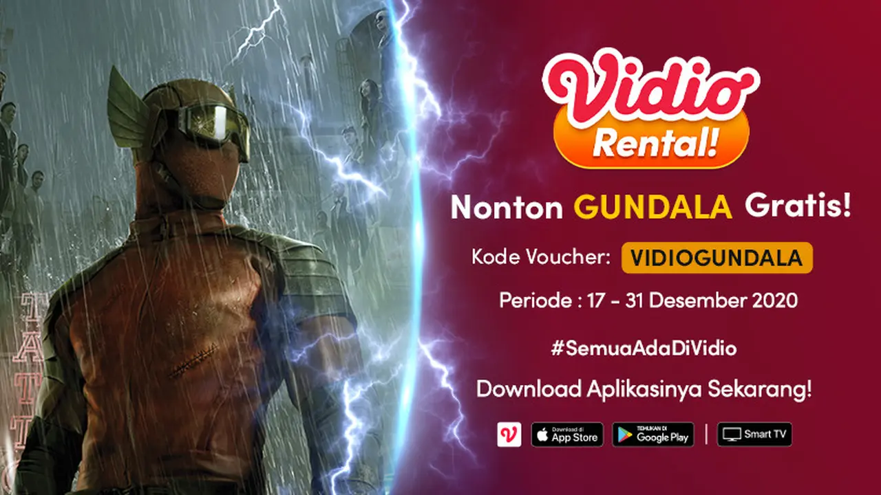 Yuk, Nonton Film Gundala Secara Gratis Selama Bulan Desember Hanya di Vidio