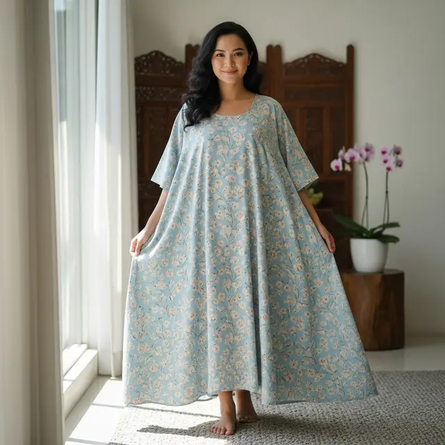 Baju Gamis Model Daster (Image by Gemini AI)