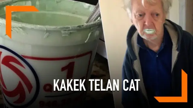 Saking menyukai yoghurt, seorang kakek bernama Bobby tak menyadari telah menelan setengah kaleng cat tembok yang dikiranya sebagai yoghurt.