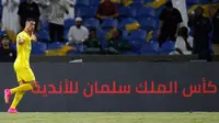 Cristiano Ronaldo merayakan gol kemenangan Al Nassr di Arab Club Champions Cup 2023 (AFP)