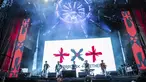 Soobin (kiri), Huening Kai, Beomgyu, Yeonjun, dan Taehyun dari Tomorrow X Together tampil pada hari ketiga Festival Musik Lollapalooza di Grant Park, Chicago, Amerika Serikat, 30 Juli 2022. (Photo by Amy Harris/Invision/AP)