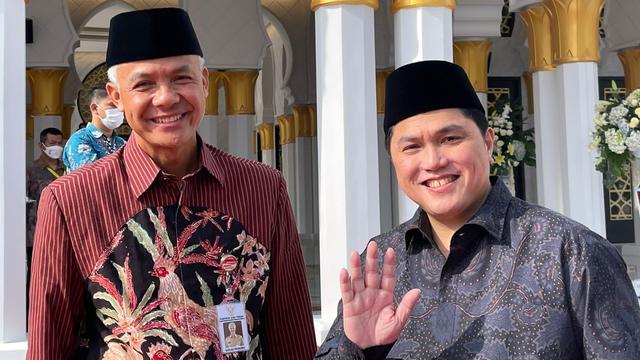 Erick-Ganjar di Peresmian Masjid Sheikh Zayed.