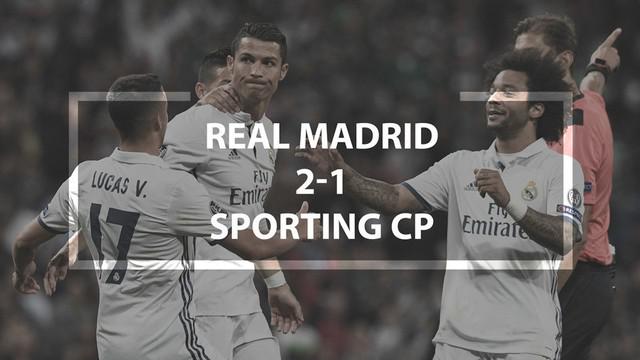 Video highlights Liga Champions antara Real Madrid melawan Sporting CP yang berakhir dengan skor 2-1, Kamis (15/9/2016) dinihari WIB