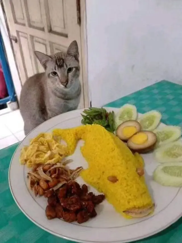 6 Nasi Kuning dengan Bentuk Nyeleneh Ini Bikin Enggak Habis Pikir