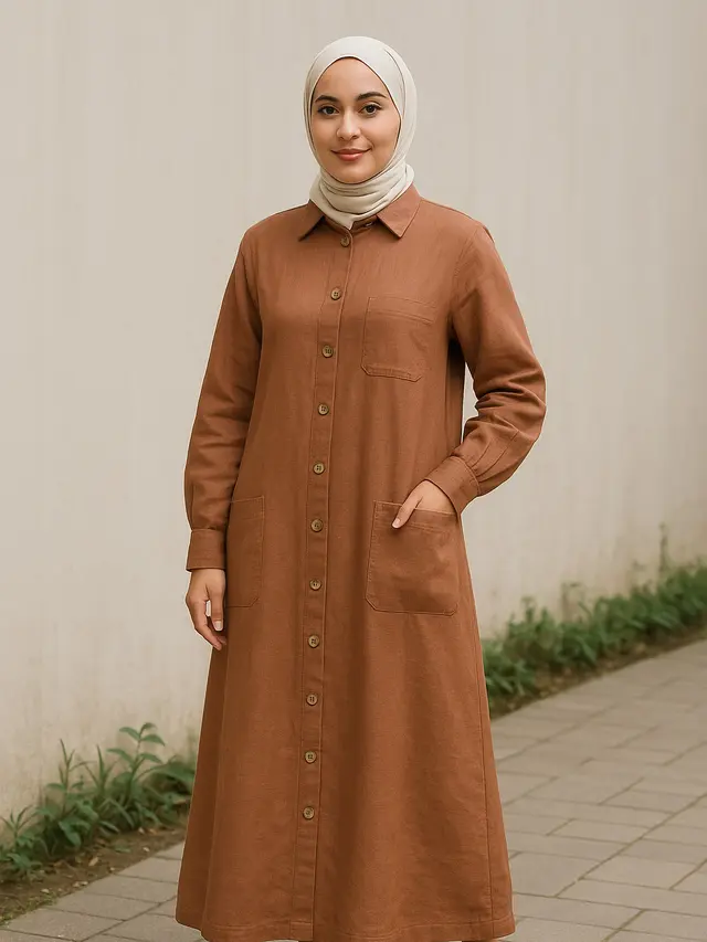 Model Gamis Syar'i Kekinian Tetap Simpel tapi Mewah (Foto: ChatGPT)