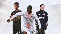 Ilustrasi - Demarai Gray, Fikayo Tomori, Mesut Ozil (Bola.com/Adreanus Titus)