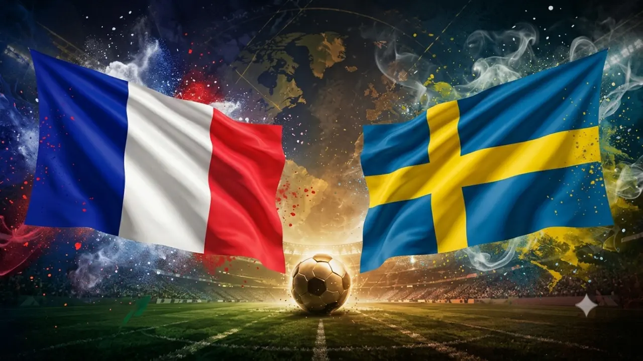 Ilustrasi Prancis Vs Swedia