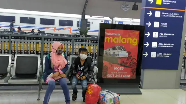 Jumlah Penumpang Kereta Api di Stasiun Malang Turun 30 Persen, Patuh Social Distancing ?