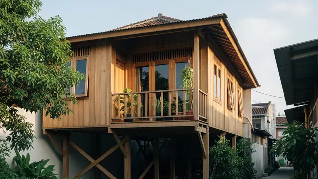 Rumah Panggung Rustic Minimalis