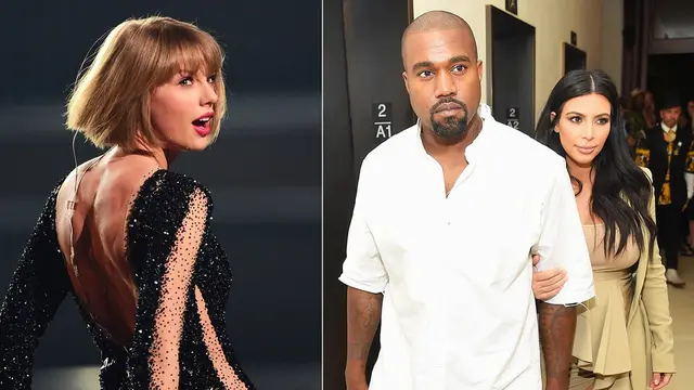 [Bintang] Kim Kardashian, Kanye West, Taylor Swift