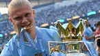 Erling Haaland belum lama ini memperpanjang kontraknya bersama Manchester City. Haaland sepakat untuk berseragam biru muda hingga 9,5 tahun ke depan. (AFP/Oli Scarff)