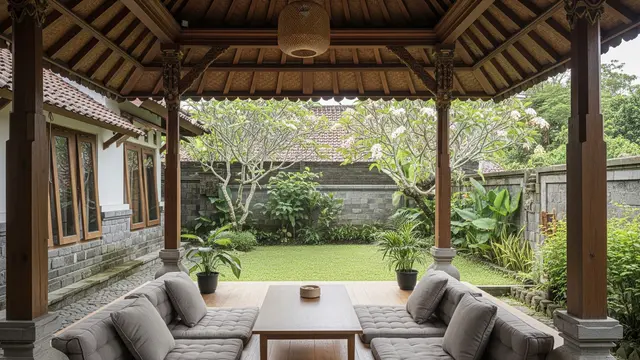 Inspirasi Ruang Santai Bergaya Pendopo Minimalis Model Pendopo Menghadap Taman Rumah