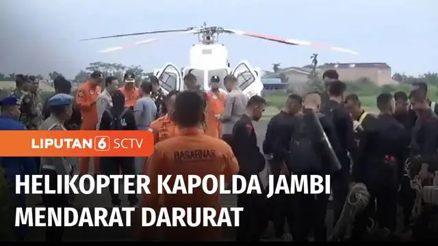VIDEO: Helikopter yang Ditumpangi Kapolda Jambi Mendarat Darurat di Perbukitan Muaro Emat